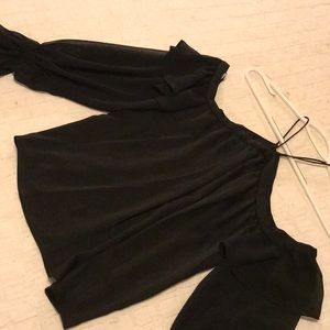 Black sheer off the shoulder top